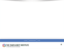 Tablet Screenshot of chaplaincyinstitute.org